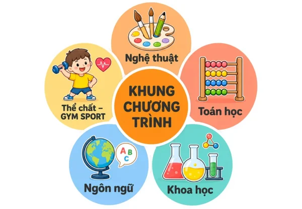 Cô giáo hướng dẫn các bé trong giờ học tại Thảo Nguyên